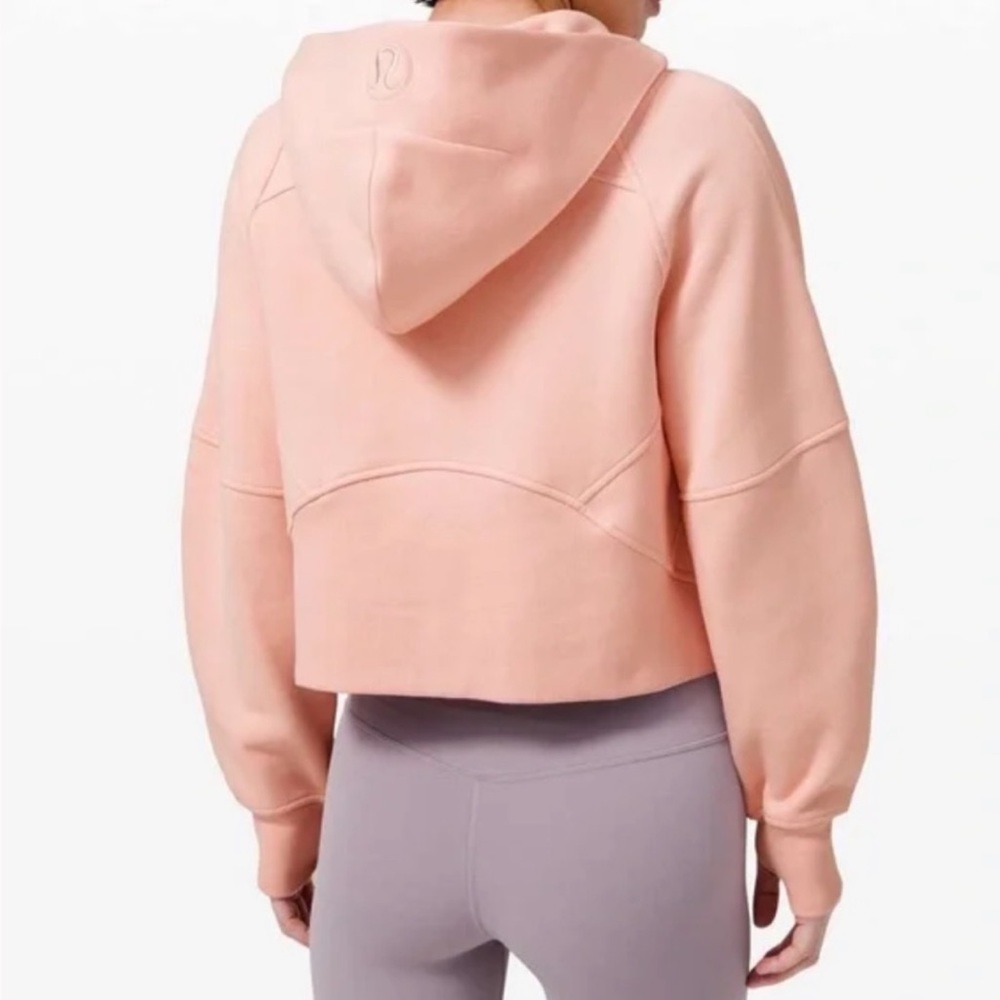 Lululemon Scuba Oversized 1/2 Zip Hoodie Sweatshirt Pink Mist Women XL XXL